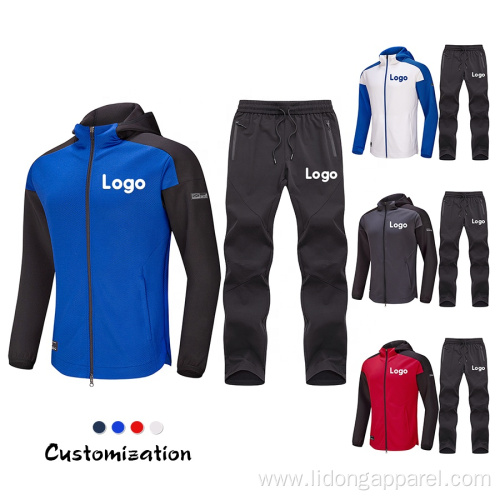 Custom Unisex Logo Tracksuit Mens Hoodies With Jogers